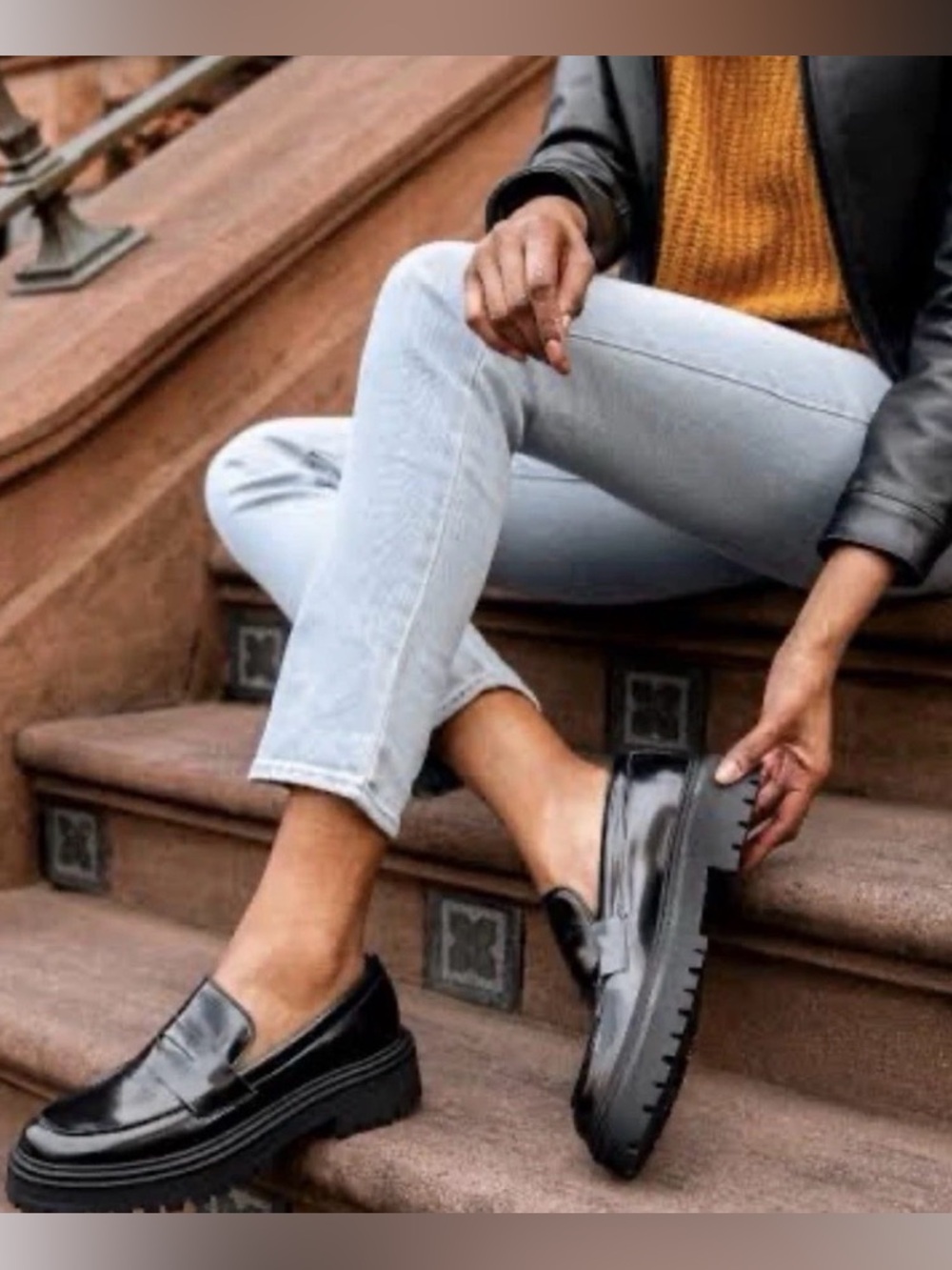 Sleek Black Patent Loafers for Women